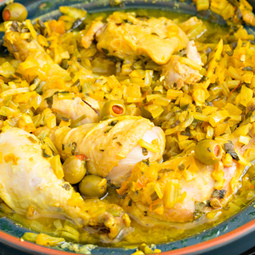 One Pot Moroccan Chicken Tagine