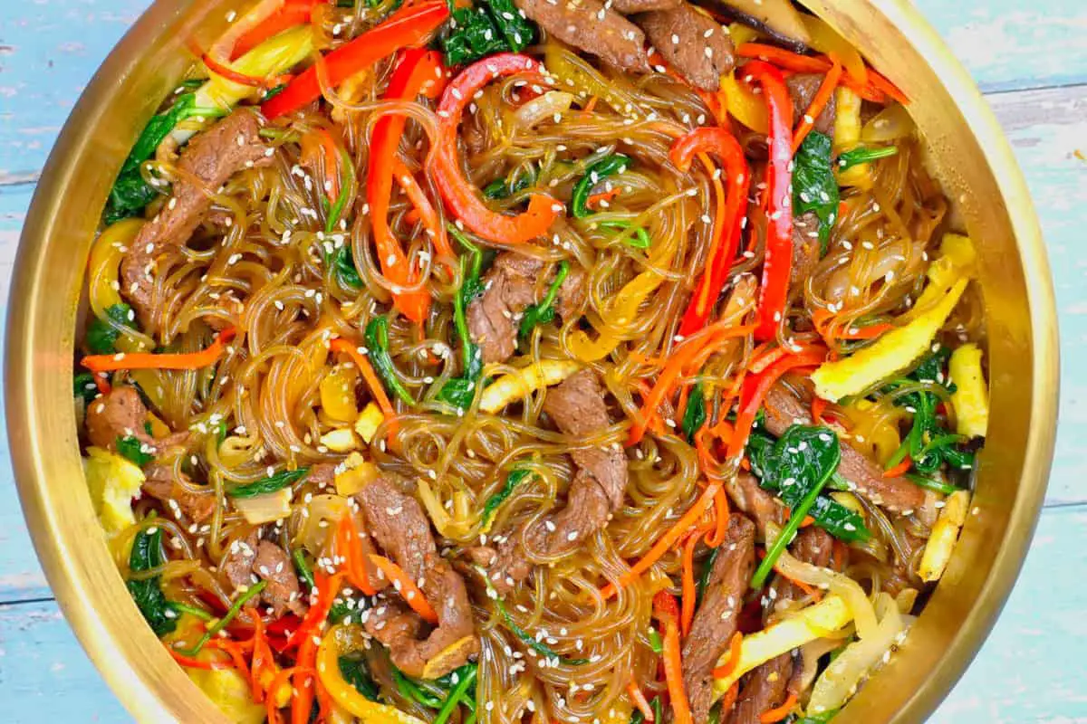 17. Japchae Korean Glass Noodle Stir Fry