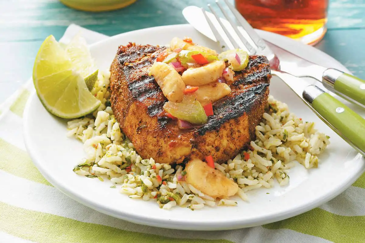 18. Jerk Fish with Banana Salsa - Saint Lucia recipe