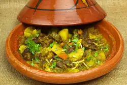 Moroccan Beef Tagine With Squash-Prunes-Chickpeas