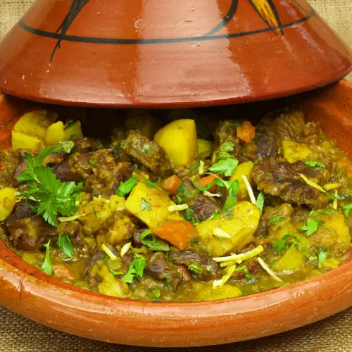 Moroccan Beef Tagine With Squash-Prunes-Chickpeas