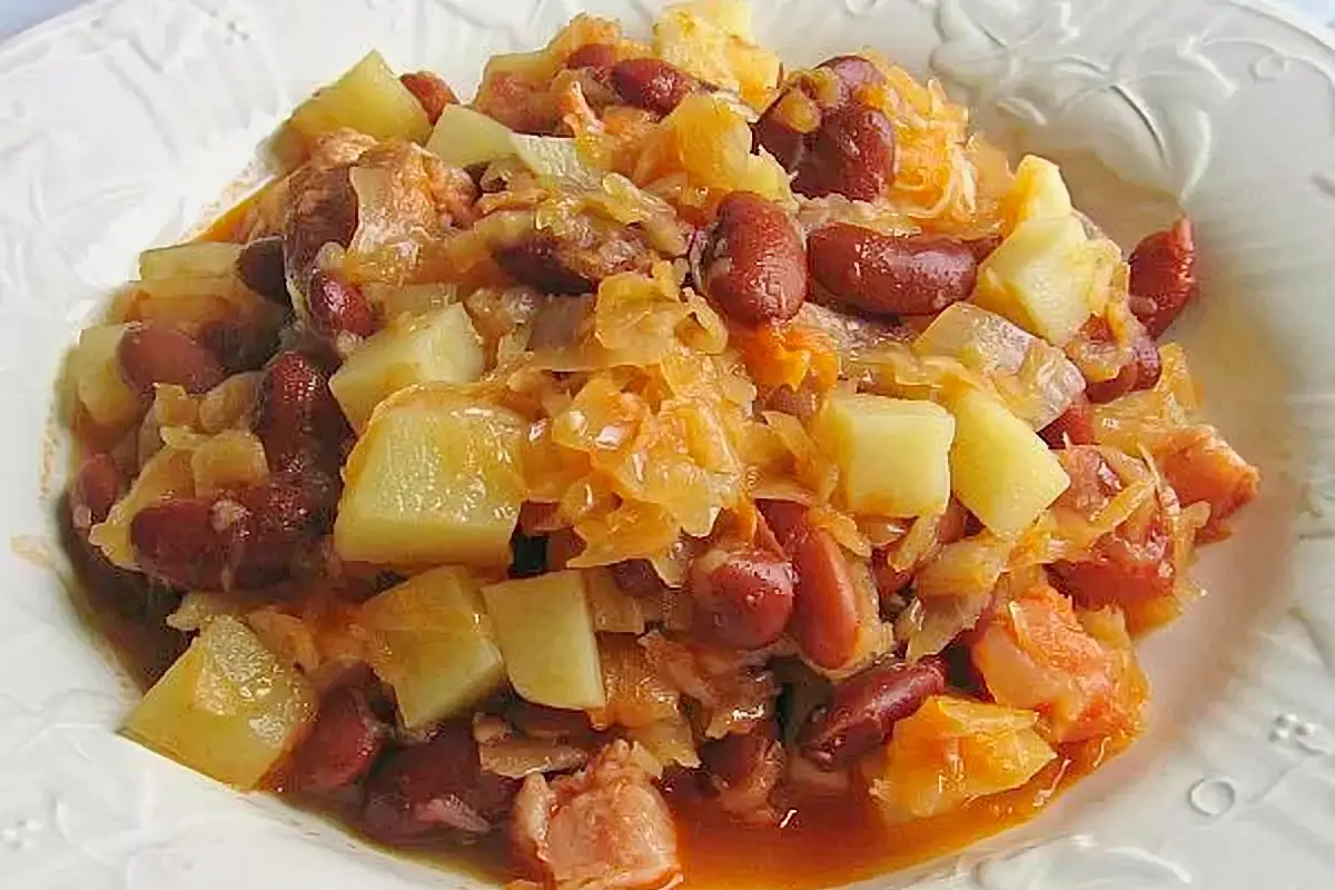 2. Slovenian Bean and Sauerkraut Hotpot