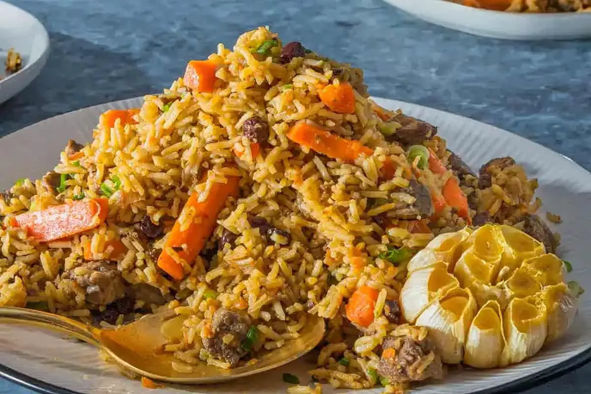 5. Rice Pilaf with Beef and Carrots