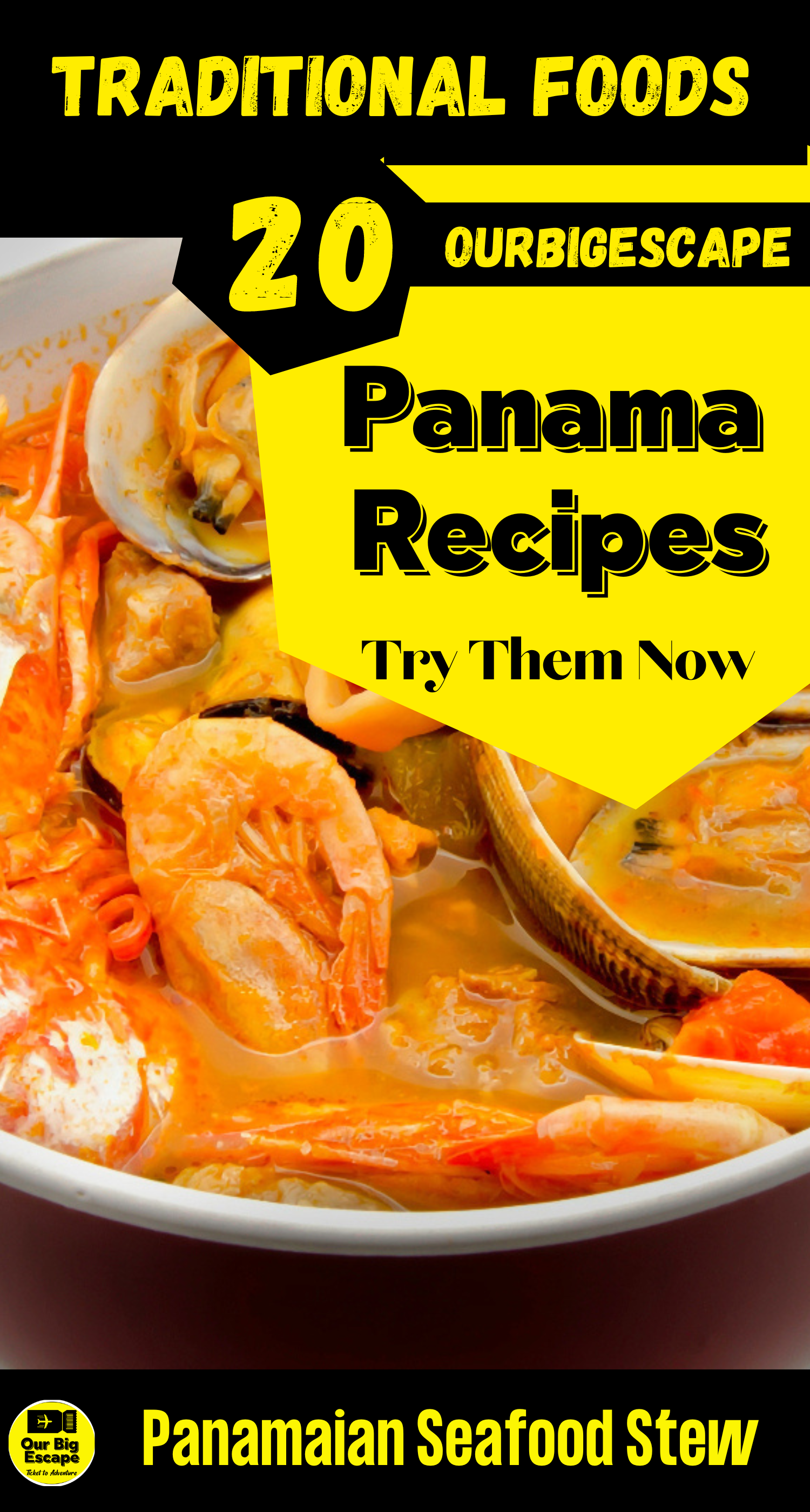 Panamanian Seafood Stew - Sancocho de mariscos, or Panamanian Seafood Stew, is a popular dish in Panama. You'll find fresh fish, shrimp, crab, and clams, along with yucca, plantains, and corn in this stew.