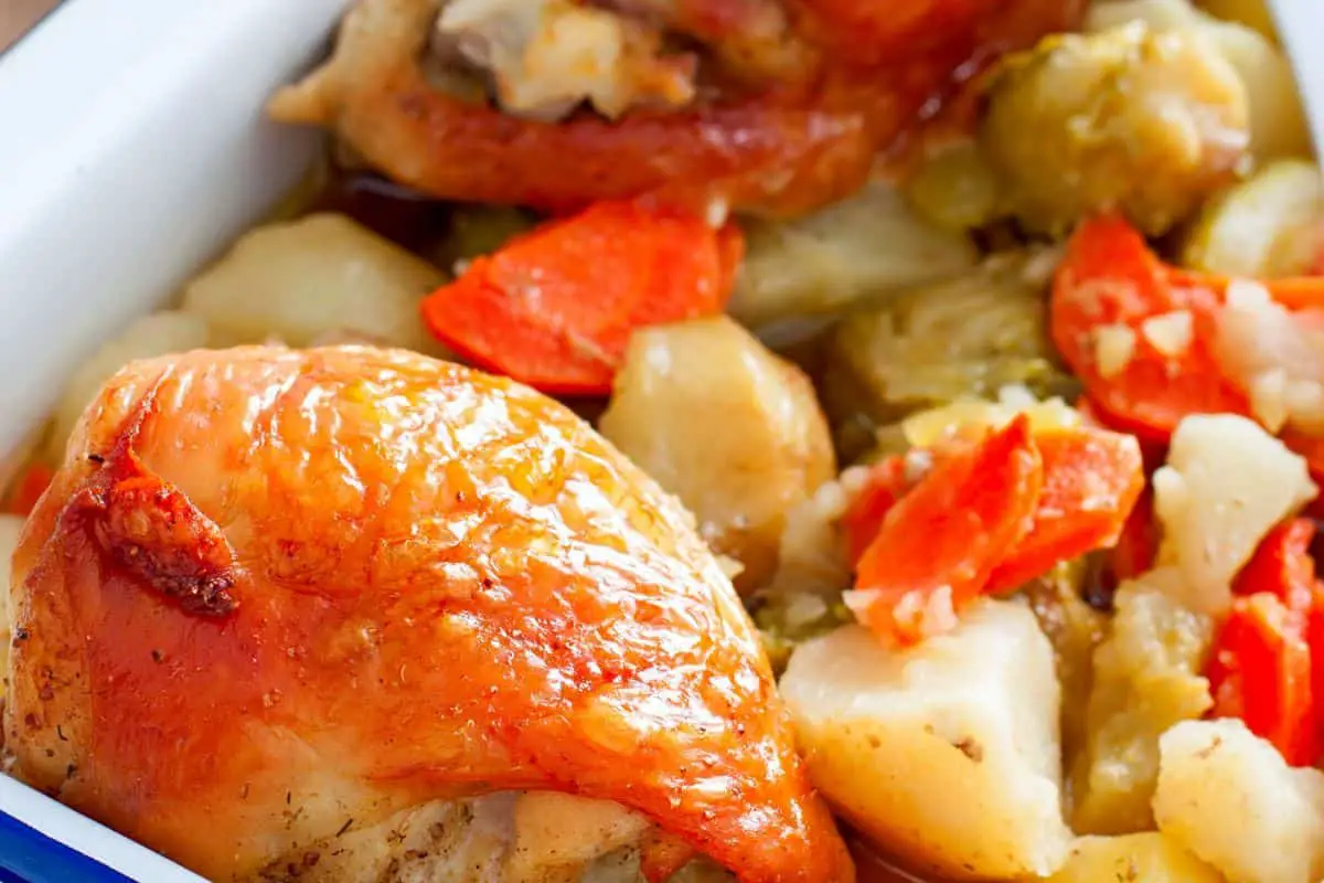 Dutch Oven Chicken Thighs With Brussels Sprouts Recipe Our Big Escape dutch-oven-chicken-thighs-with-brussels-sprouts-recipe-our-big-escape