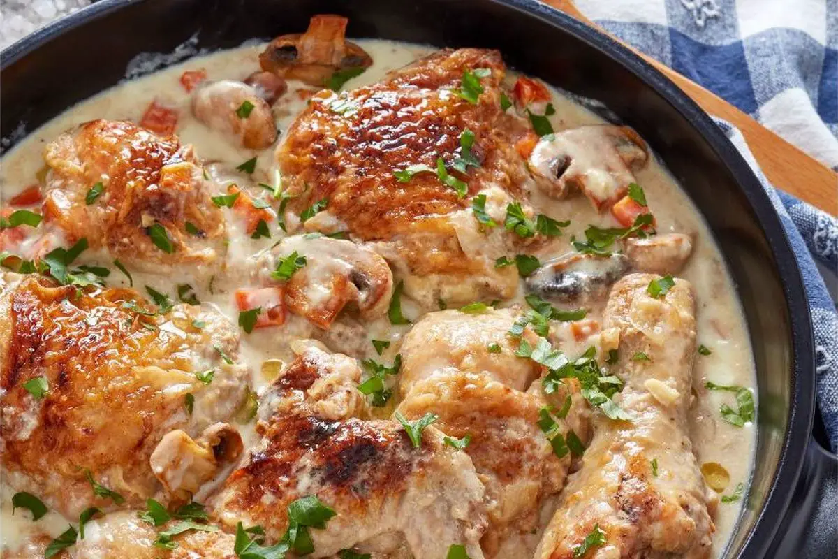 11. Easy Dutch Oven Stew with Chicken Thighs Recipe
