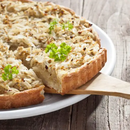 Vegetarian Roquefort Cheese and Caramelized Onion Tart Recipe