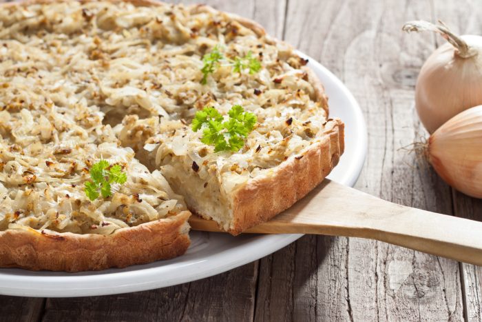 Vegetarian Roquefort Cheese and Caramelized Onion Tart Recipe