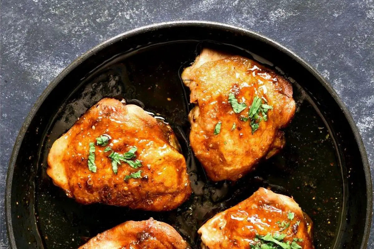 9. Dutch Oven Garlic Butter Chicken Thighs Recipe