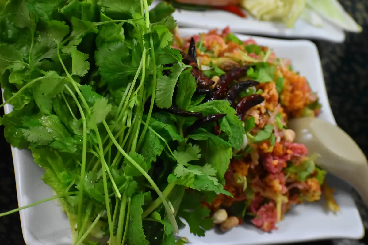Laos Nam Khao Crispy Salad Recipe