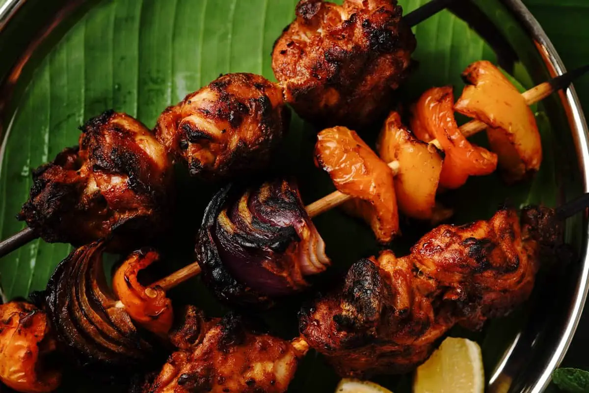 Tunisian Chicken Kebabs with Currants and Olives Recipe