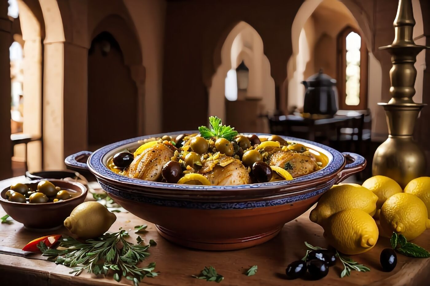 Chicken Tagine with Preserved Lemons and Olives