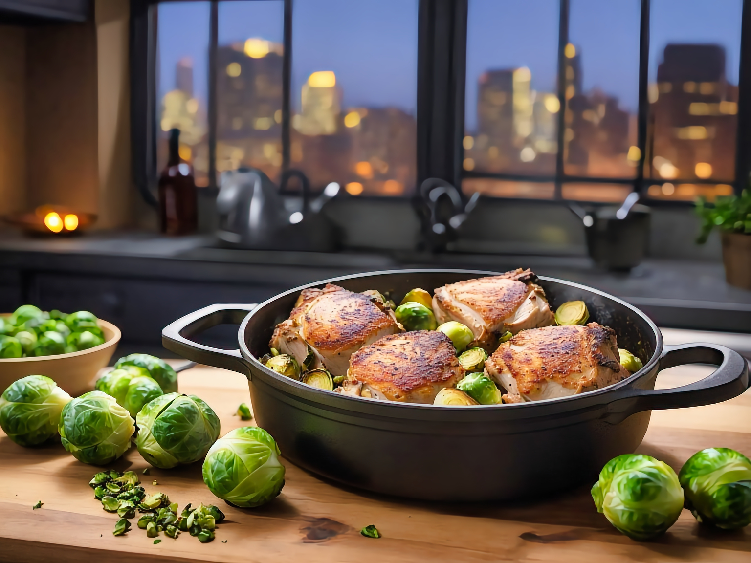 1. Dutch Oven Chicken Thighs with Brussels Sprouts Recipe 2