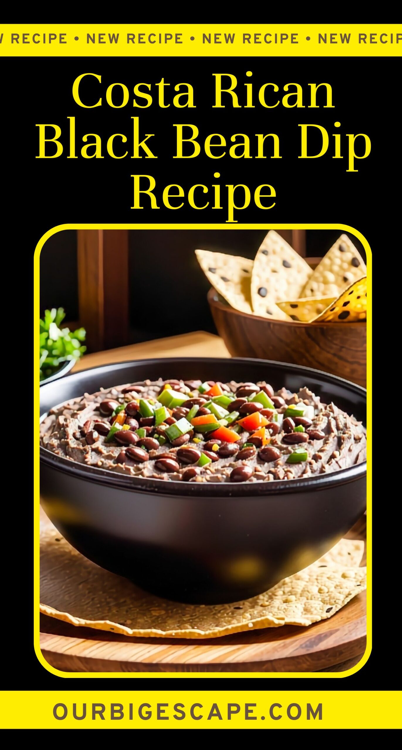 12. Costa Rican Black Bean Dip Recipe