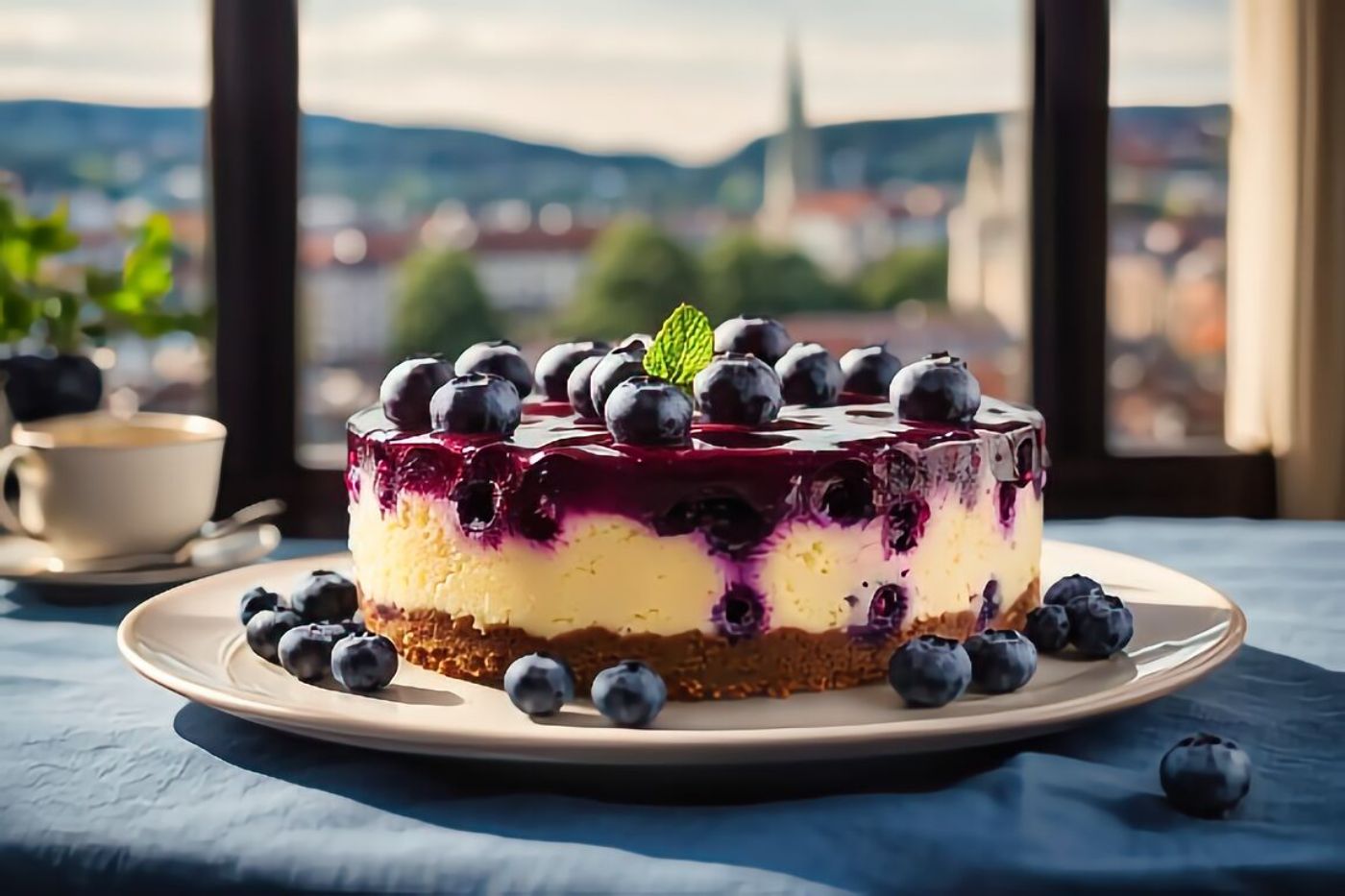 Heidelbeerkuchen (Blueberry Cheesecake)