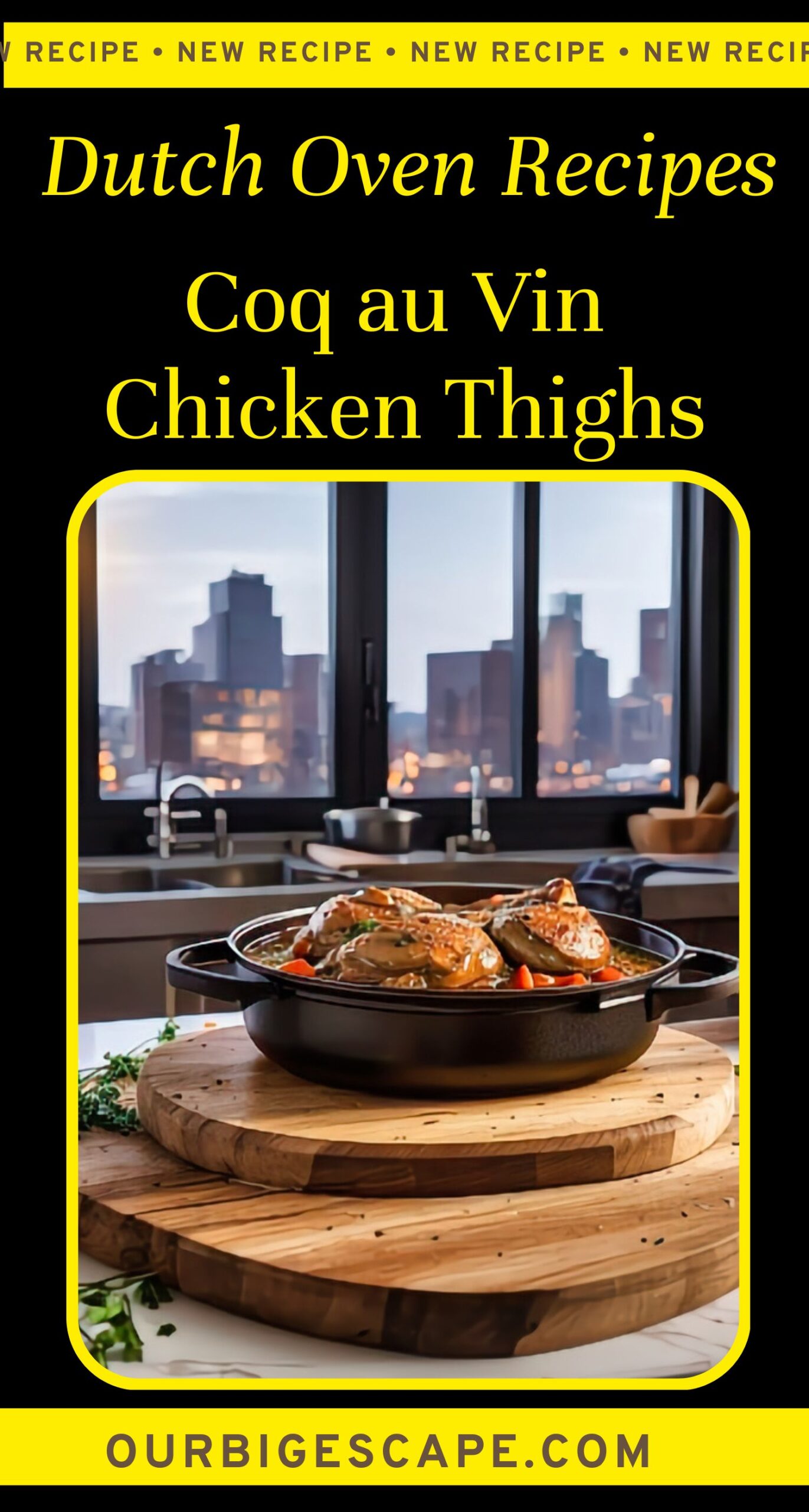 16. Dutch Oven Coq au Vin Chicken Thighs Recipe