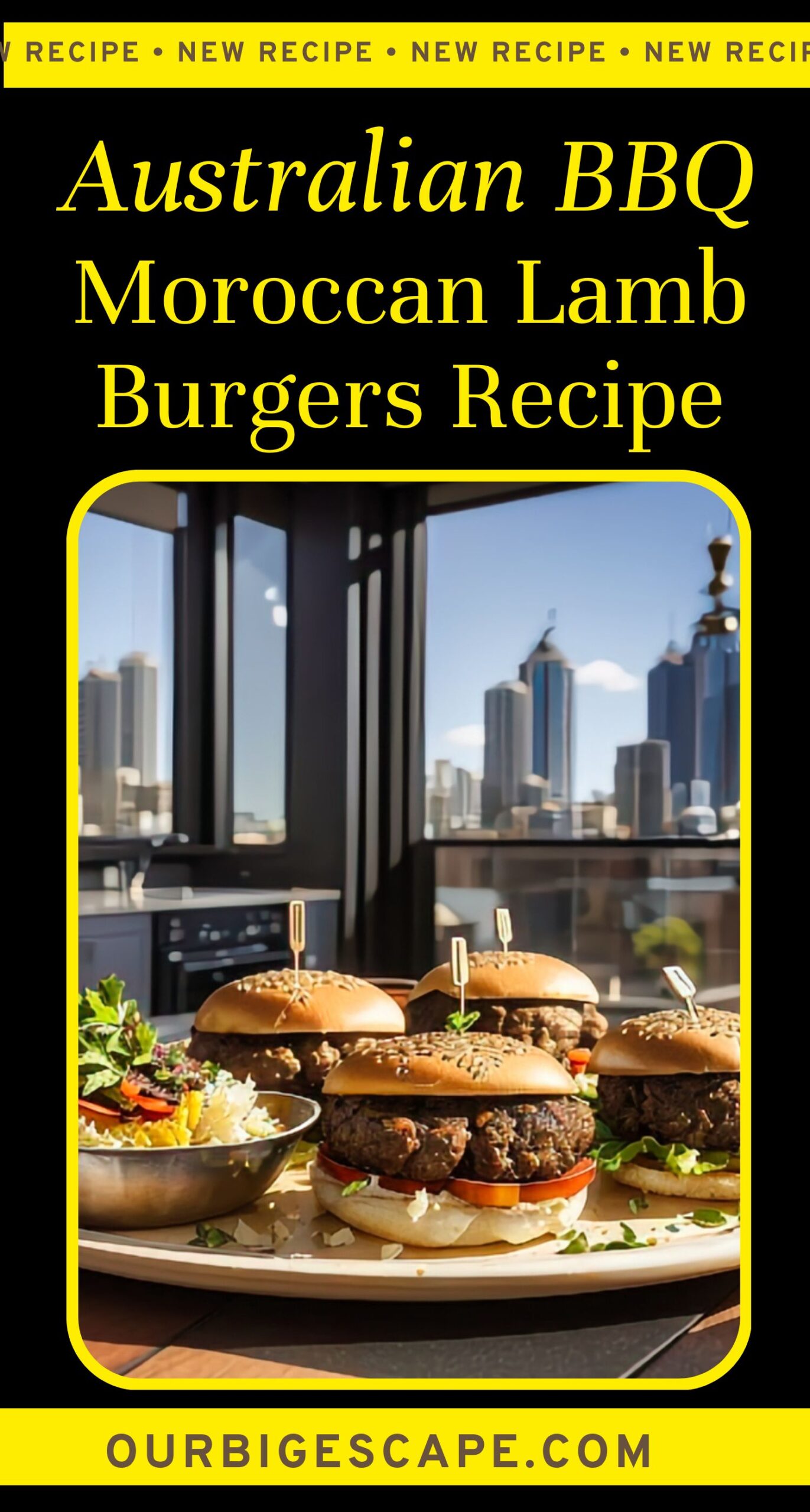 17. Australian BBQ Moroccan Lamb Burgers Recipe