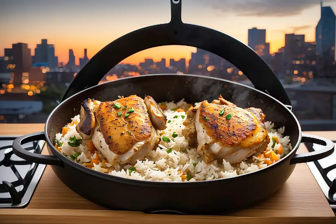 17. Dutch Oven Chicken Thighs and Rice Recipe 1