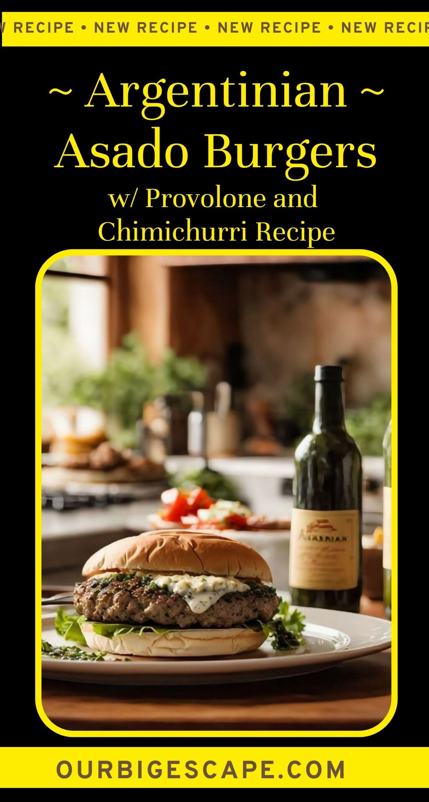 20. Argentinian Asado Burgers With Provolone and Chimichurri Recipe