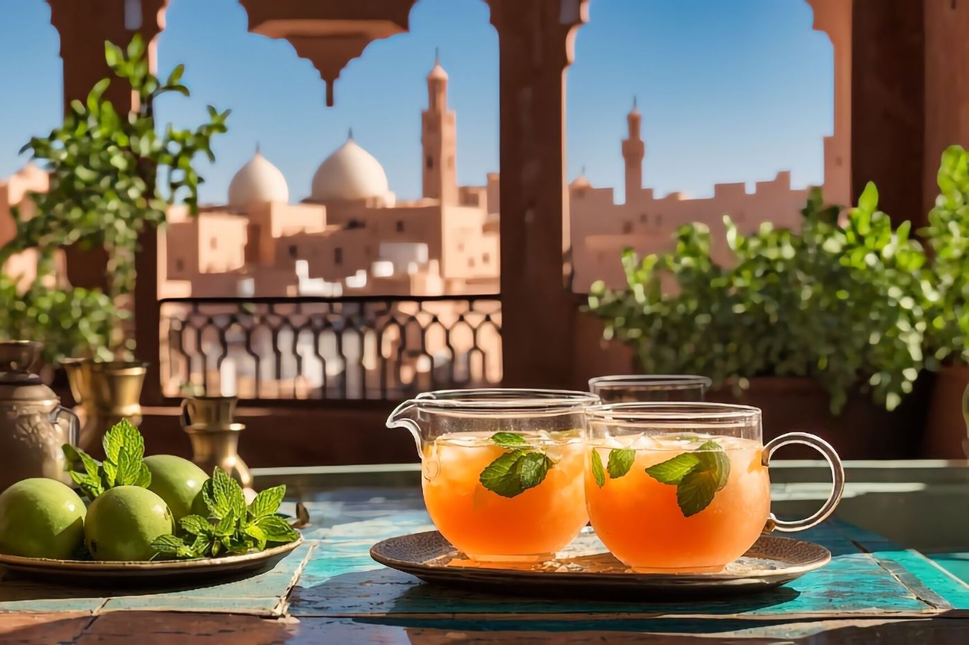 Iced Melon Moroccan Mint Tea Recipe