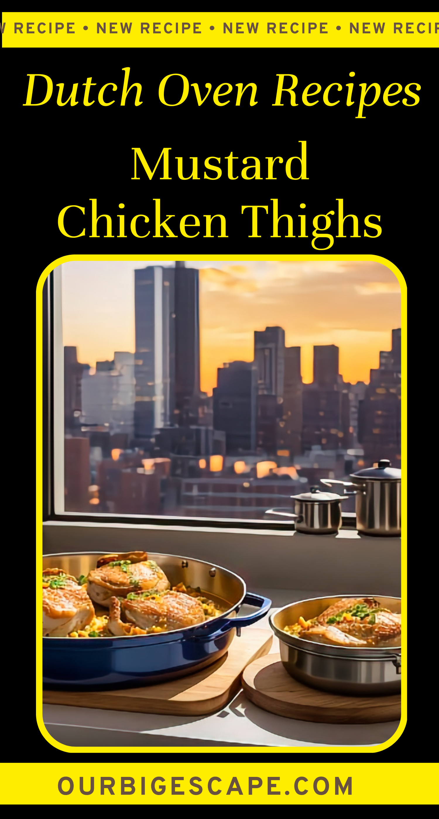 3. Dutch Oven Mustard Chicken Recipe