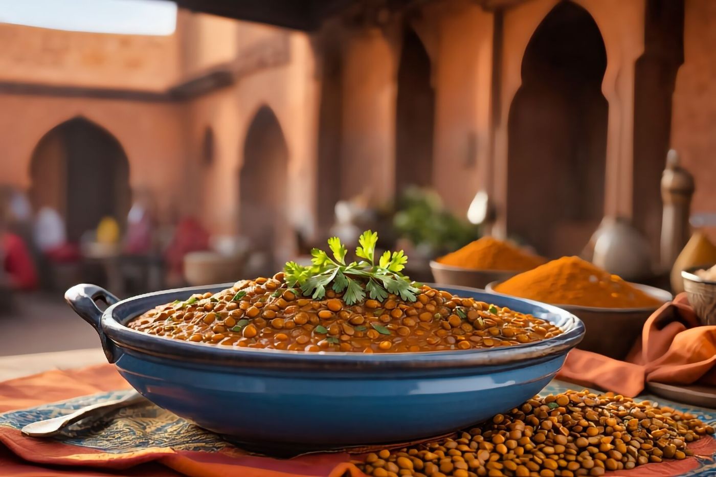 Saucy Moroccan-Spiced Lentils Recipe