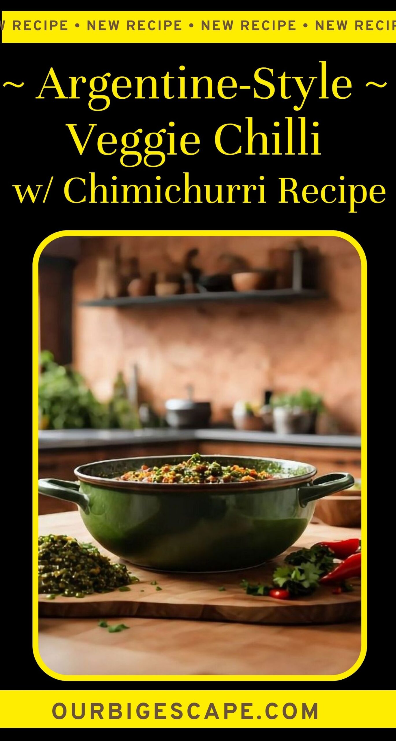 7. Argentinian-Style Veggie Chilli With Chimichurri Recipe