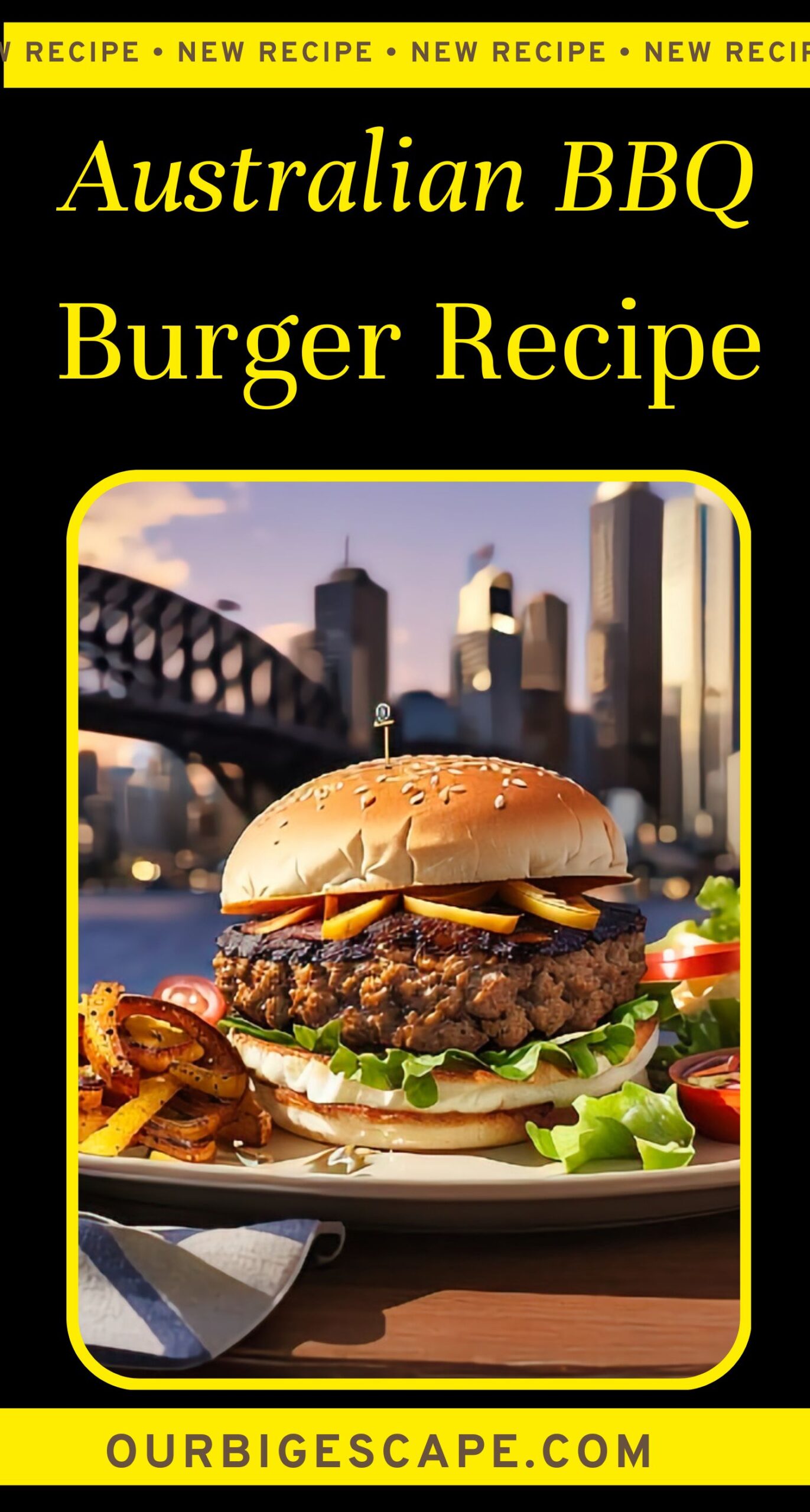 7. Australian BBQ Burger Recipe