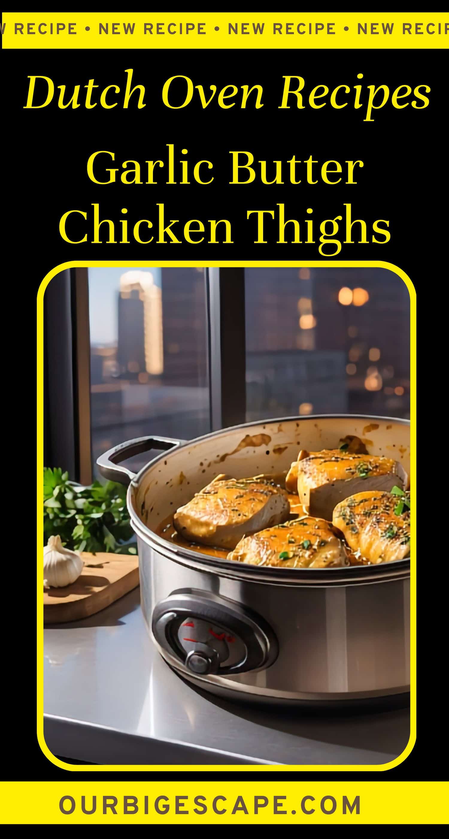 9. Dutch Oven Garlic Butter Chicken Thighs Recipe