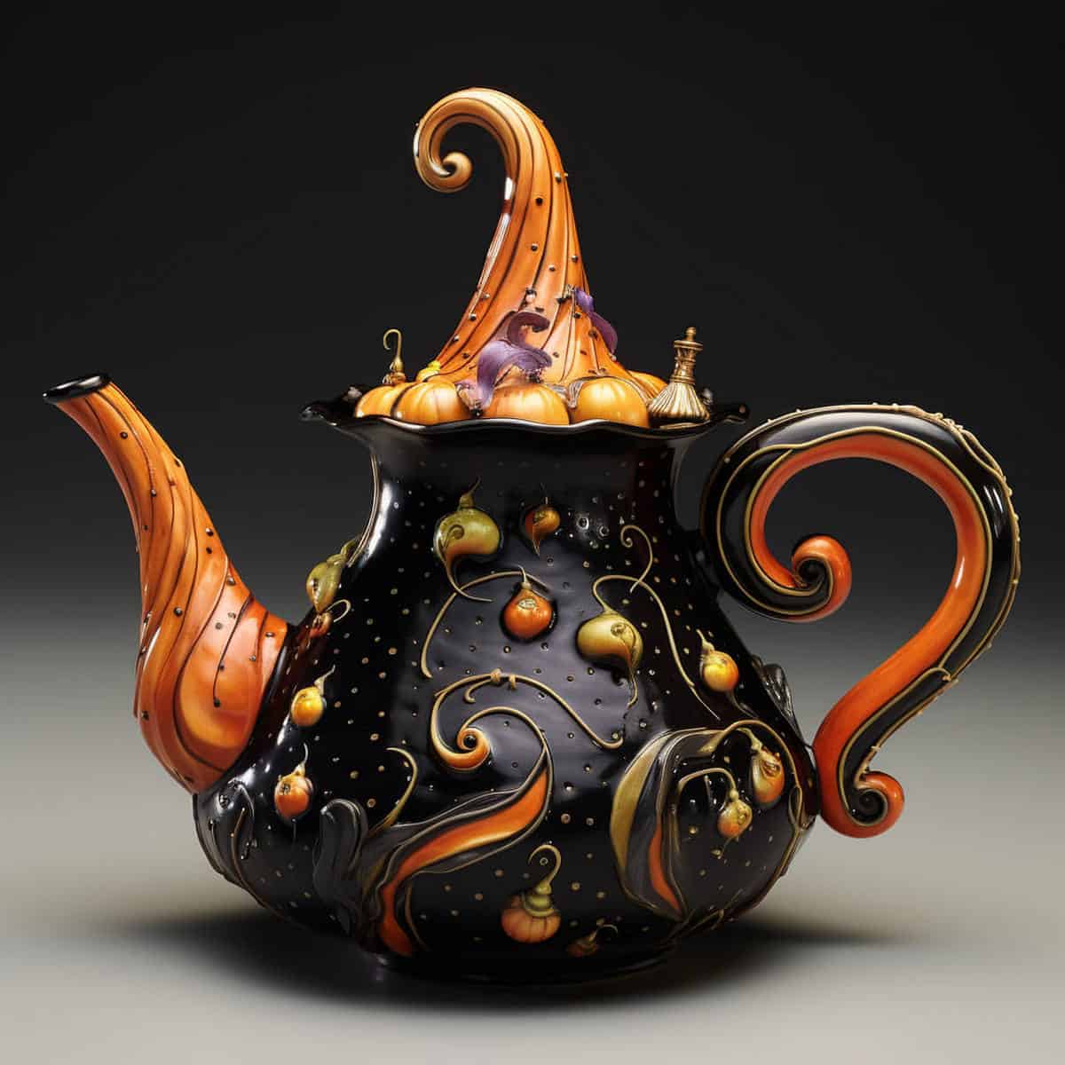 Creating Iconic Halloween Teapots in New England fall fun