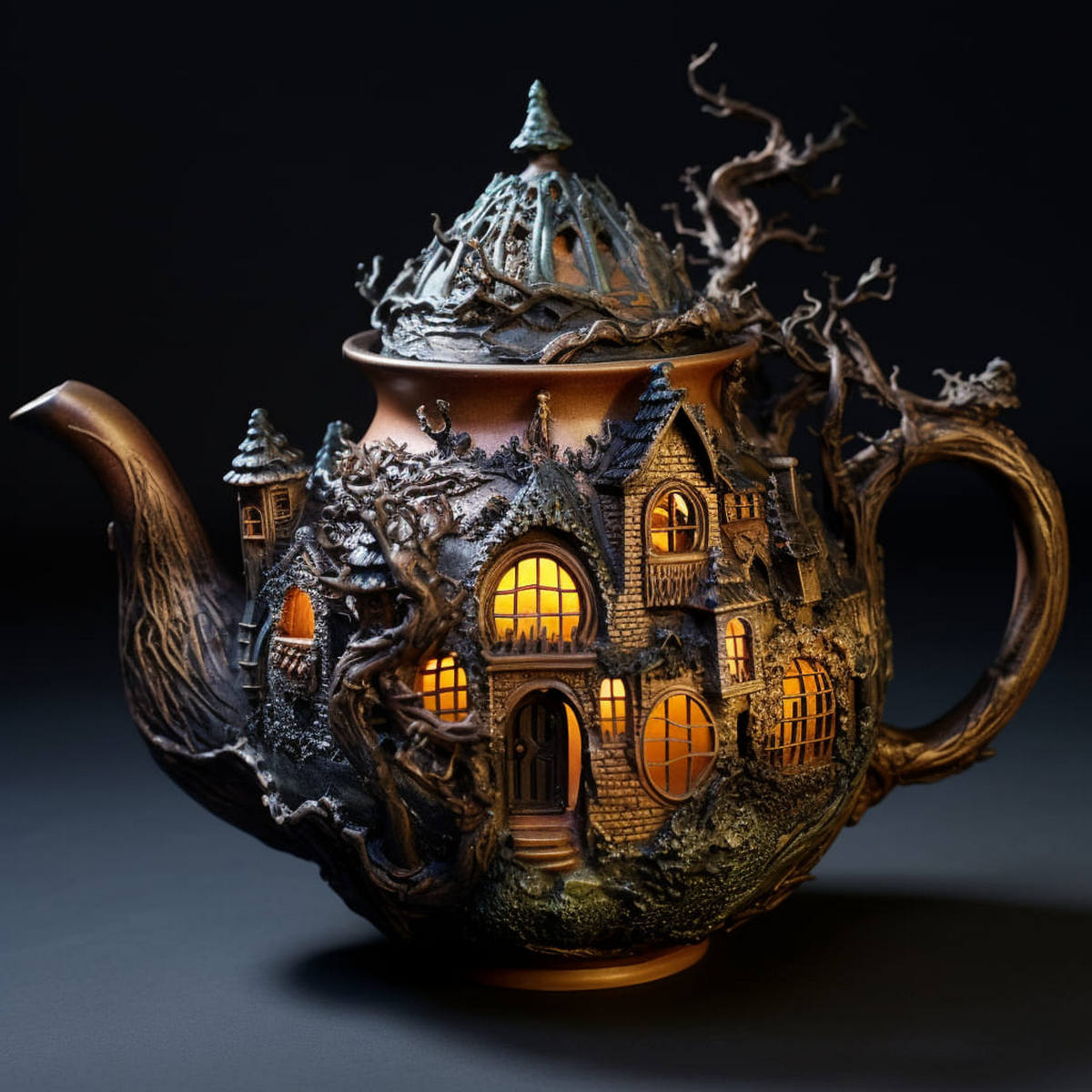 Creating Iconic Halloween Teapots in New England the Haunted House