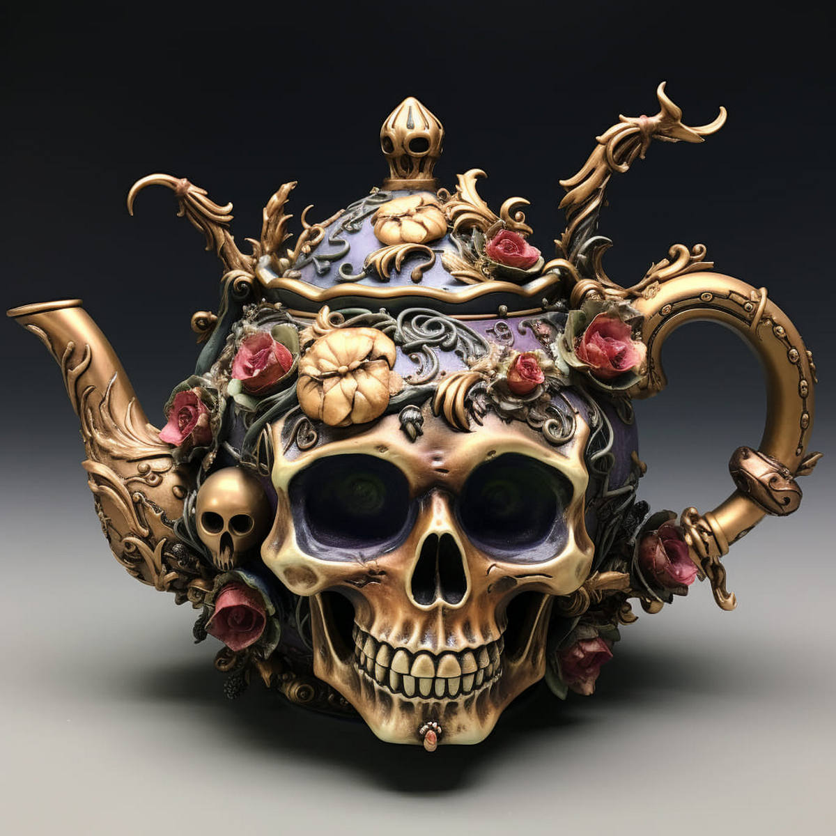 Creating Iconic Halloween Teapots in New England the Skull