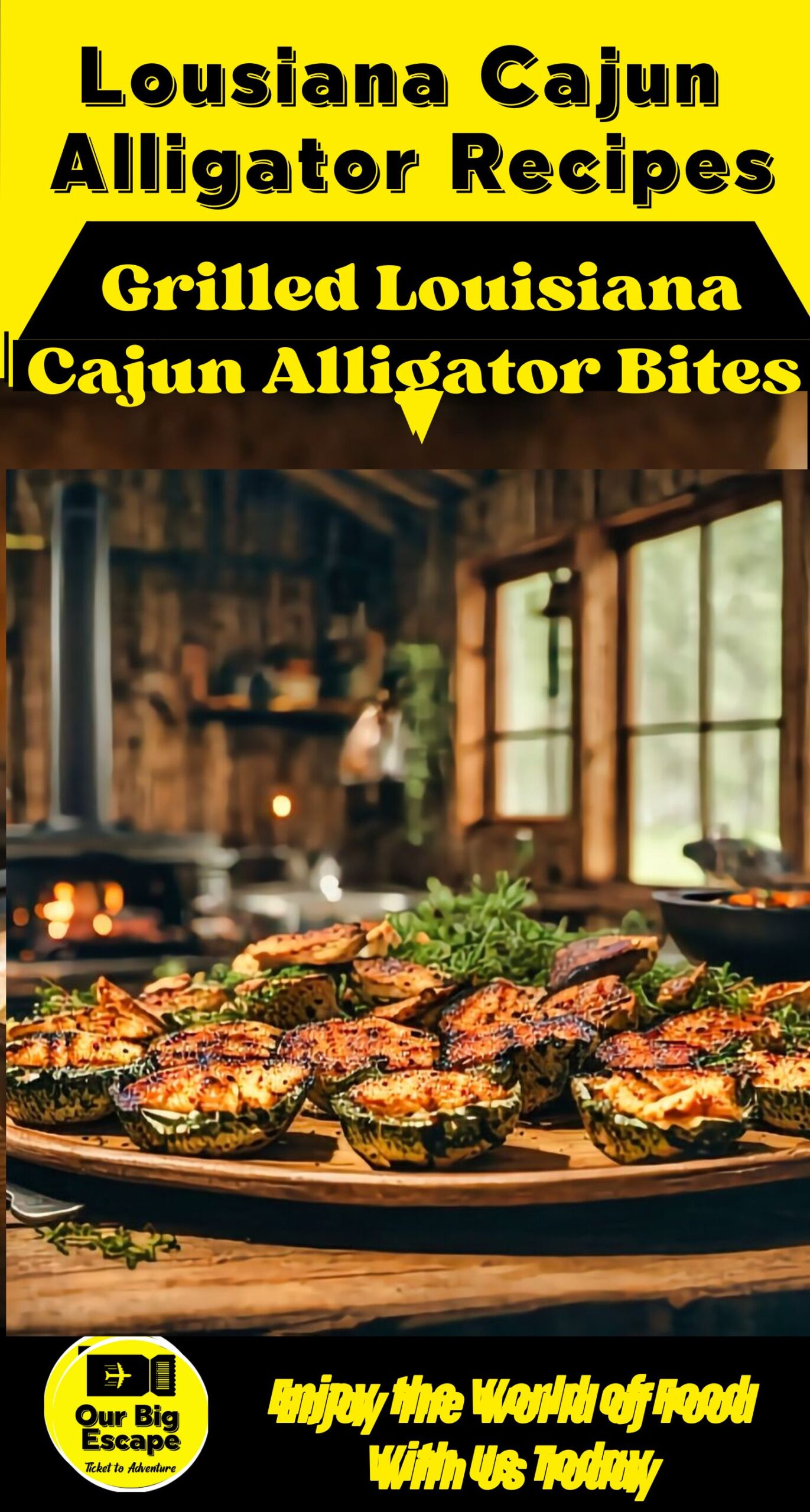 Grilled Louisiana Cajun Alligator Bites Recipe