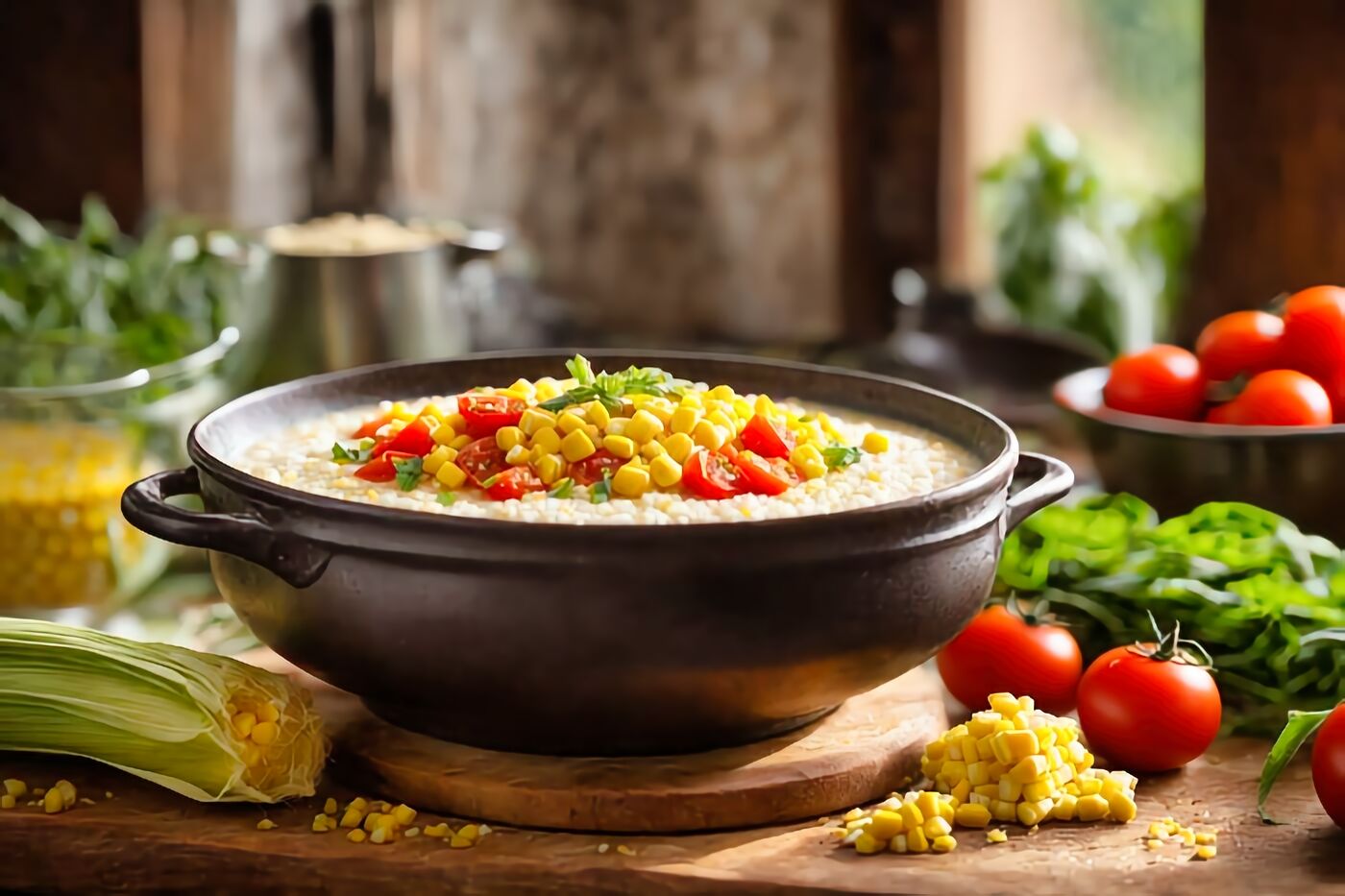 South African Sweetcorn Pap and Tomato Relish Recipe