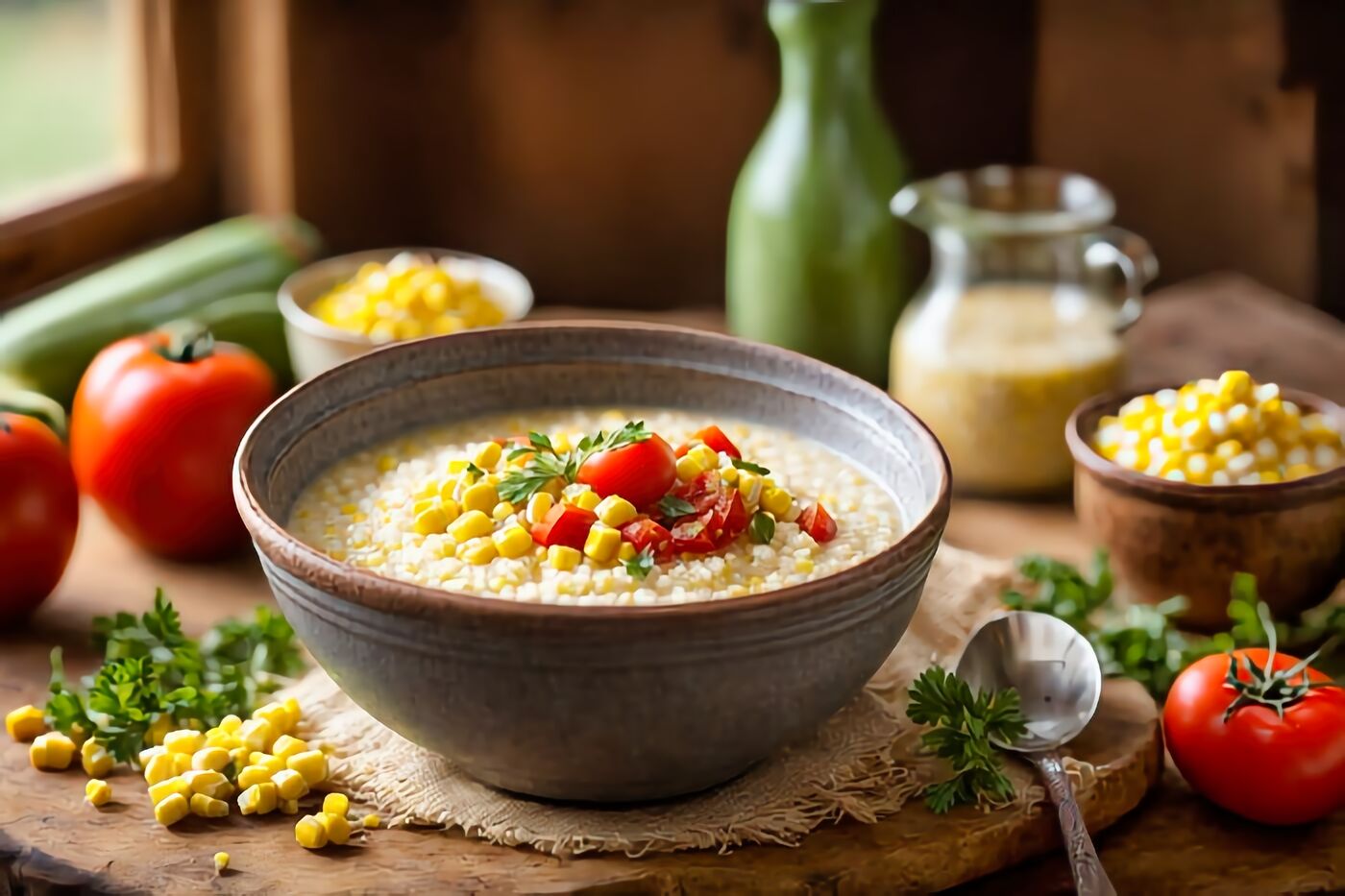 South African Sweetcorn Pap and Tomato Relish Recipe