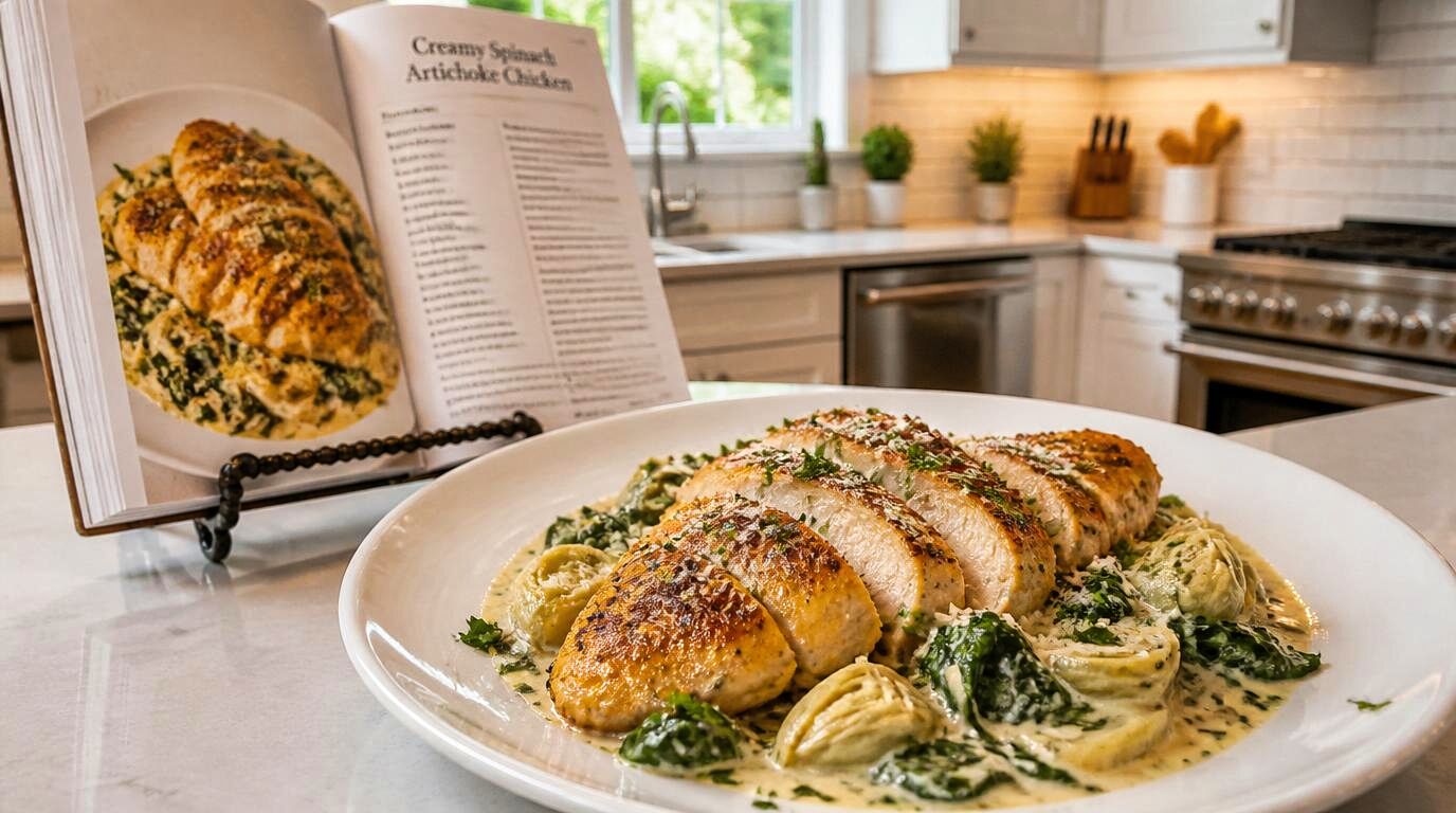 Creamy Spinach Artichoke Chicken Recipe