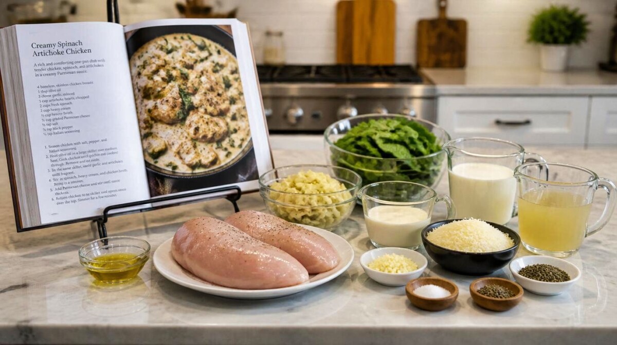 Creamy Spinach Artichoke Chicken Recipe
