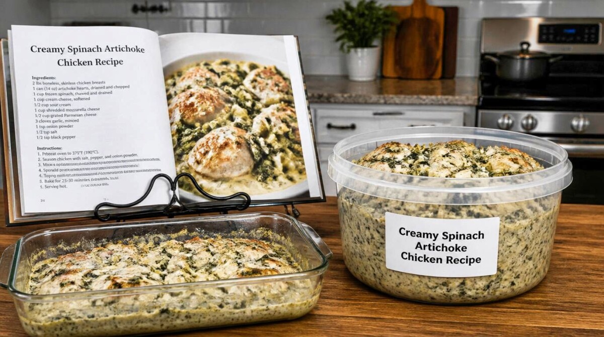 Creamy Spinach Artichoke Chicken Recipe (5)