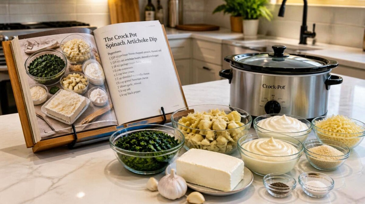 Crock Pot Spinach Artichoke Dip Recipe