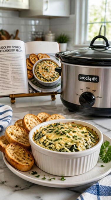 Crock Pot Spinach Artichoke Dip Recipe