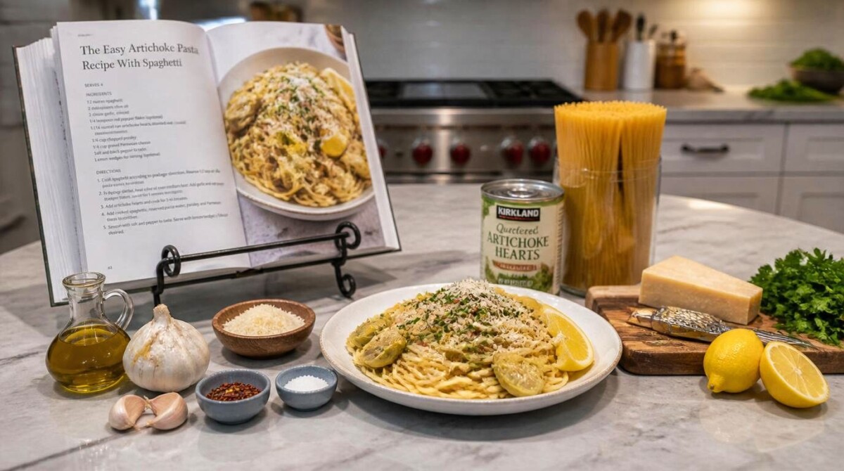 Easy Artichoke Pasta Recipe With Spaghetti