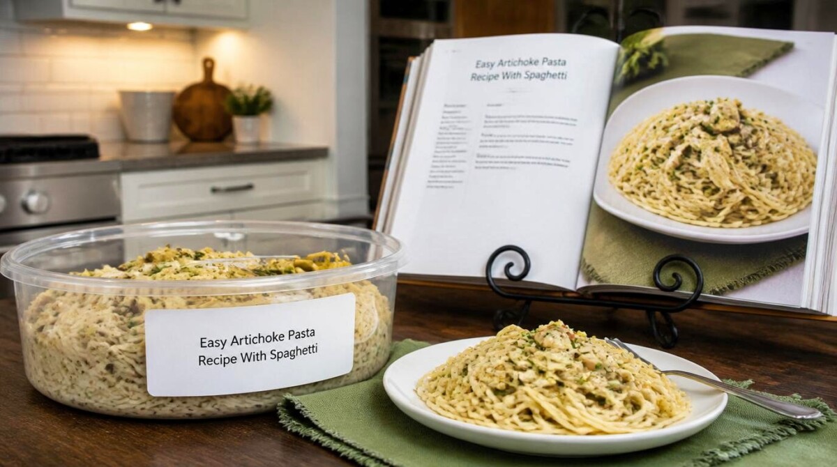 Easy Artichoke Pasta Recipe With Spaghetti