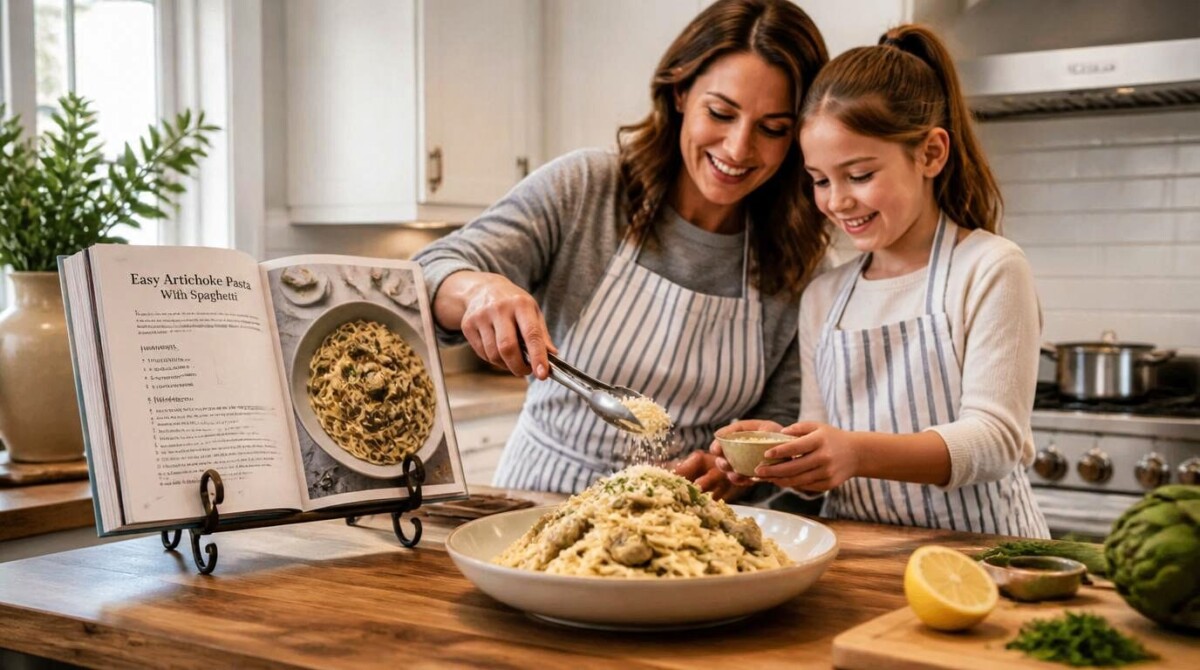 Easy Artichoke Pasta Recipe With Spaghetti