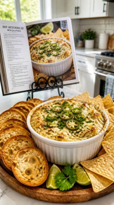 Hot Artichoke Dip With Jalapeños