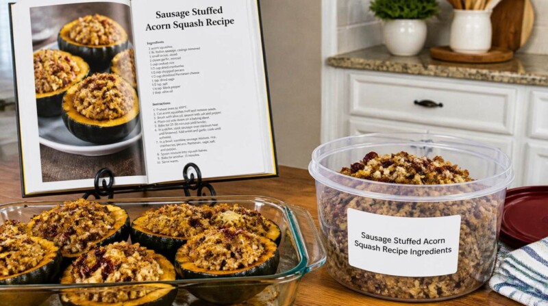 Sausage Stuffed Acorn Squash Recipe