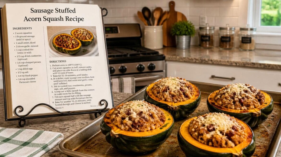 Sausage Stuffed Acorn Squash Recipe