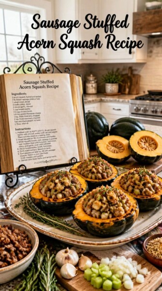 Sausage Stuffed Acorn Squash Recipe