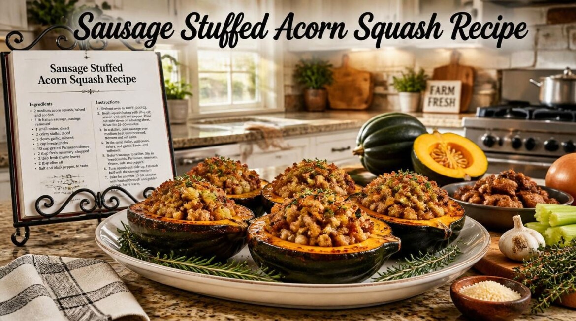 Sausage Stuffed Acorn Squash Recipe