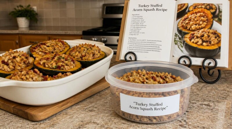Turkey Stuffed Acorn Squash Recipe