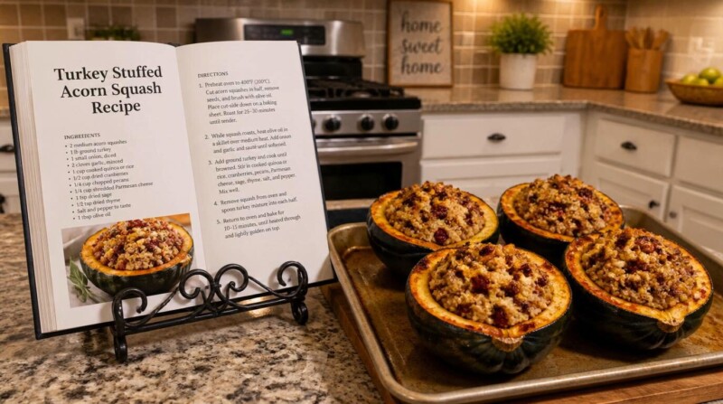 Turkey Stuffed Acorn Squash Recipe
